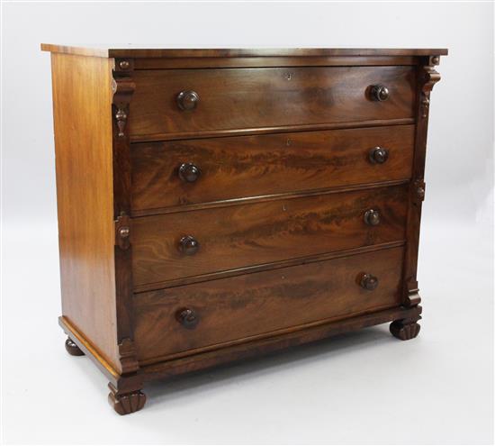 A Victorian mahogany chest, W.3ft 9in.